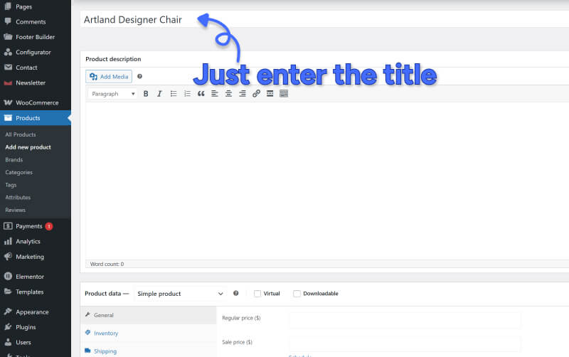 Create Your WooCommerce Product