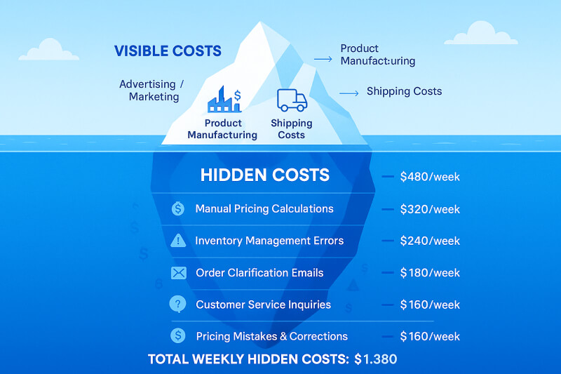 Hidden costs iceberg diagram
